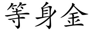 等身金的解释