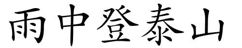 雨中登泰山的解释