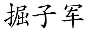 掘子军的解释