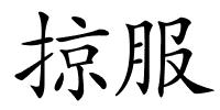 掠服的解释