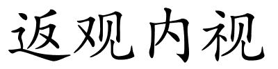 返观内视的解释