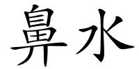 鼻水的解释