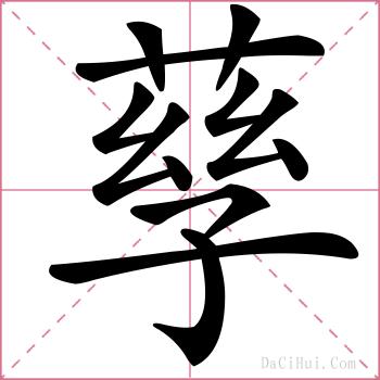 孶的解释