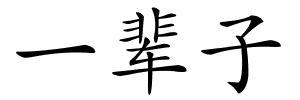 一辈子的解释