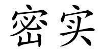 密实的解释
