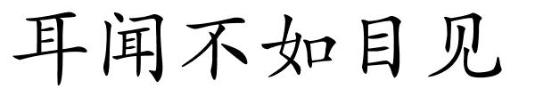 耳闻不如目见的解释