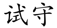 试守的解释