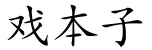 戏本子的解释