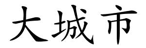 大城市的解释