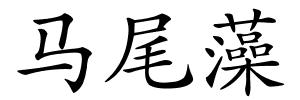 马尾藻的解释