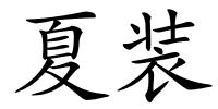 夏装的解释