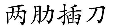 两肋插刀的解释