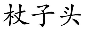 杖子头的解释