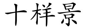 十样景的解释