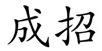 成招的解释