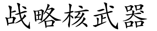 战略核武器的解释
