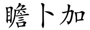 瞻卜加的解释