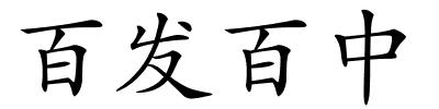 百发百中的解释