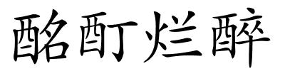 酩酊烂醉的解释
