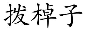 拨棹子的解释