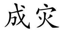 成灾的解释