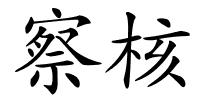 察核的解释