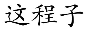 这程子的解释