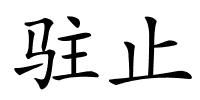 驻止的解释