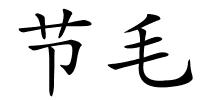 节毛的解释