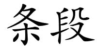 条段的解释