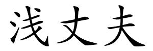 浅丈夫的解释
