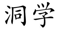 洞学的解释