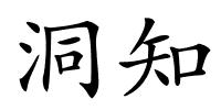 洞知的解释
