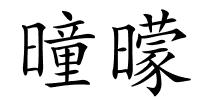 曈曚的解释