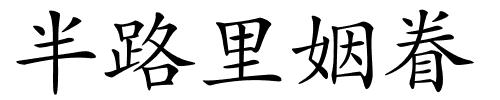 半路里姻眷的解释