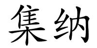 集纳的解释