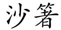 沙箸的解释