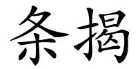 条揭的解释