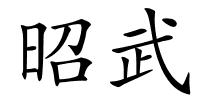 昭武的解释