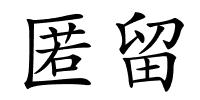 匿留的解释