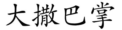 大撒巴掌的解释