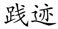 践迹的解释