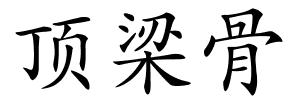顶梁骨的解释