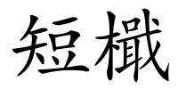 短檝的解释