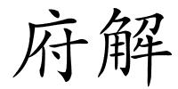 府解的解释