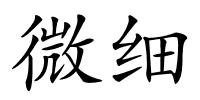 微细的解释