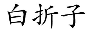 白折子的解释