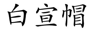 白宣帽的解释