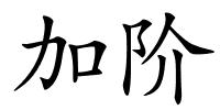 加阶的解释