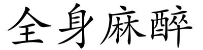 全身麻醉的解释